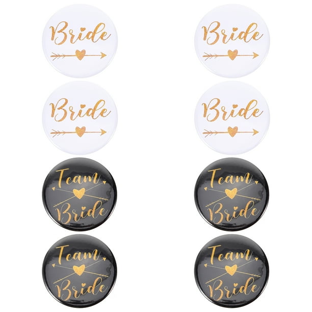 KAKOWELY 8 pines de novia, insignias decorativas para despedida de soltera, botones para novias, insignias para fiesta de bodas