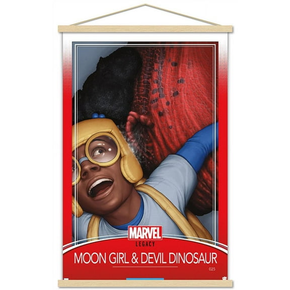 Marvel Moon Girl & Devil Dinosaur - Legacy Wall Poster with Magnetic Frame, 22.375" x 34"