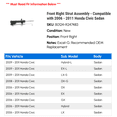 thumbnail image 2 of Front Right Strut Assembly - Compatible with 2006 - 2011 Honda Civic Sedan 2007 2008 2009 2010, 2 of 2