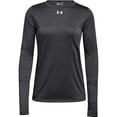 thumbnail image 4 of Under Armour Women's Locker Long Sleeve Shirt Carbon Heather | Silver XL, 4 of 5