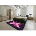 thumbnail image 4 of Ahgly Company Indoor Rectangle Patterned Orchid Purple Area Rugs, 2' x 4', 4 of 6