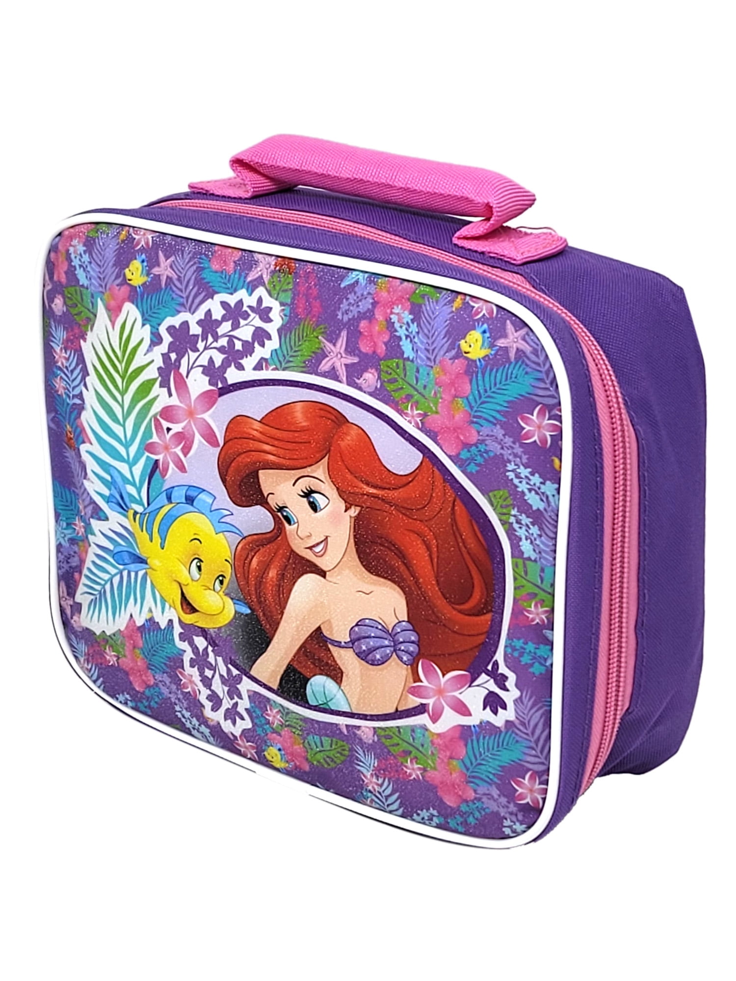 Disney Princess Insulated Lunch Bag Ariel Mulan w/ 2-Piece Snack