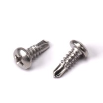THE CIMPLE CO - 100pc Stainless Steel Self Drilling Tapping Screws #8 x 1/2" Phillips Pan Head