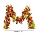 thumbnail image 3 of Thanksgiving Harvest Festival Decor - Maple Leaf Rattan Garland & Decorative Strips, Perfect Autumn Fake Maple Leaf Vine Streamers for Fall Party Decor, Wall & Outdoor Porch to Boost Festive Vibe, 3 of 7