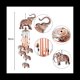 thumbnail image 3 of Campanas de Elefante para DecoracióN de Campanillas de Elefante, DecoracióN de JardíN, Campanillas de Viento de 4 Tubos de Aluminio con Gancho en Forma de S, Viento Conmemorativo, 3 of 6