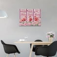 thumbnail image 3 of Pink Flamingo Bathroom Wall Art Farm Flamingo Bathroom Pictures Wall Decor Motivational Quotes Canvas Painting Rustic Country Framed Artwork for Bathroom Office Bedroom Ready to Hang 12"x16", 3 of 5