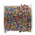 thumbnail image 3 of Rhinestone Strips, Colorful Glittering Rhinestone Trim Exquisite Elegant Durable Sturdy  For DIY Craft For Clothes Decoration For Gift Silver Back AB Color,Gold Back AB, 3 of 8