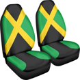 thumbnail image 3 of Xoenoiee Jamaican Flag Pattern Car Seat Covers Full Set of 2 Vehicle Bucket Seat Covers High Back Stretch Front Seats Cover Car Decor Accessories, 3 of 6