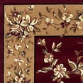 thumbnail image 2 of 3'x5' Red Beige Machine Woven Floral Traditional Indoor Area Rug, 2 of 3