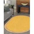 thumbnail image 6 of Unique Loom Braided Jute Collection Area Rug - Goa (3' 3" x 5' 1" Oval Yellow/Natural), 6 of 6