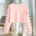 thumbnail image 3 of Camisetas de Manga Larga de las Mujeres Moda Impresa Suelta Casual Cuello Redondo Suéter Deportivo Superior, 3 of 5
