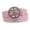 Pink, variant on 1 1/2" Snap On Belt With Round Perforated Floral Engraving Peace Sign Belt Buckle