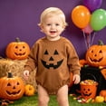 thumbnail image 5 of CAUYDY Preemie Boys Bodysuit Baby Clothes 3 6 9 Months 1T 2T Newborn Long Sleeve Romper Fall Winter Infant Boy Pajamas Toddler Sleepers Coffee for Sizes 3-6 Months, 5 of 7