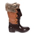 thumbnail image 2 of New Women Bumper Rahel-09 Mixed Media Fur Cuff Quilted Lace Up Boot Size, 2 of 5