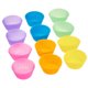 thumbnail image 4 of NvziJuego de 24 moldes de silicona para hornear magdalenas, reutilizables y antiadherentes, multicolor, 4 of 4