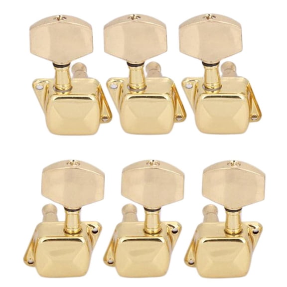 6 Piezas 3R 3L Clavijas De Afinación De Cuerda Semicerradas De Oro Sintonizadores s Cabezales De Para Piezas De Guitarra Acústica CUTICAT Clavijas