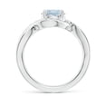 thumbnail image 2 of ANGARA Natural Solitaire Round 1.12 ct Aquamarine Infinity Promise Ring in 14K White Gold for Women (Size-7mm) | March Birthstone, Anniversary, Jewelry Gift for Women | Natural Aquamarine Ring, 2 of 10