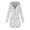 White, variant on Women's Striped Lined Hooded Softshell Jacket Mid-Length Water-Resistant Windproof Coat Drawstring Waist Full-Zip Quick Dry Lightweight Outerwear Outdoor Hiking Wear White M