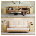 thumbnail image 4 of 16 pulgada boho chic rattan nightstand: cajón-equipped bedside mesa con sturdy wood top, ideal para para dormitorio & sala de estar accent, 4 of 7