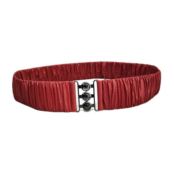 Cinturón elegante para mujer, accesorio de moda informal, para invierno, ropa formal Rojo