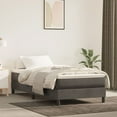 thumbnail image 1 of vidaXL Bed Frame Dark Grey 100x203 cm Twin XL Velvet, 1 of 5