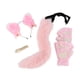 thumbnail image 3 of Conjunto de orejas, garras y cola de gato de peluche, diadema para disfrazarse, accesorios para el cabello, lindos Rosa, 3 of 9
