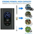 thumbnail image 2 of Tire Inflator Portable Air Compressor 150PSI Electric Air Pump with Pressure Gauge LED Light 4000mAh USB Rechargeable Power Bank Auto Shut Off for Car Bicycle Balls and Other Inflatables, 2 of 7