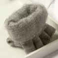 thumbnail image 5 of Lovzfmll Unisex Knit Convertible Gloves, Flip Top Outdoor Winter Gloves, Plush Thickened Warm Handwear for Urban and Outdoor, Gray, 5 of 6