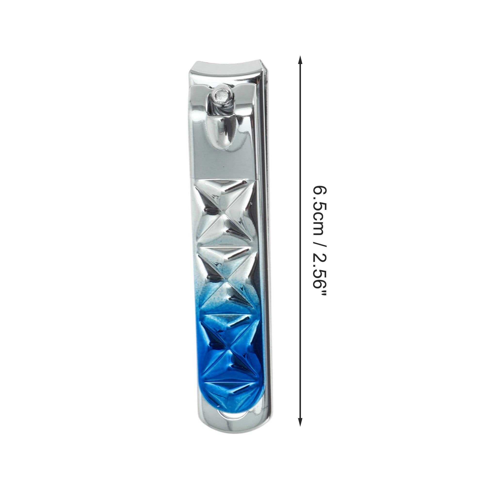 Unique Bargains 1pc Portable Gradient Small Flat Nail Clippers 2.56" Length Blue