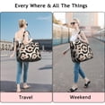 thumbnail image 5 of Beige and Black Leopard Pattern Travel Tote Bags for Women Carry On,Large Weekender Bags for Women Travel,Multi Functional Duffle Bag for Work,Shopping,Sports, 5 of 5