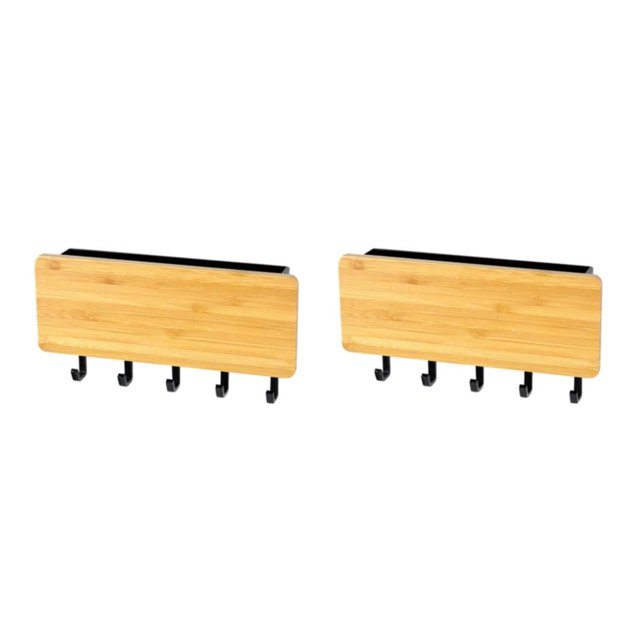 Bearachild Key Holder Letter Storage Door Rack Hanger Organizer Hooks Wall 2piezas Gancho negro