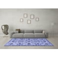 thumbnail image 3 of Ahgly Company Indoor Square Persian Blue Traditional Area Rugs, 3' Square, 3 of 4