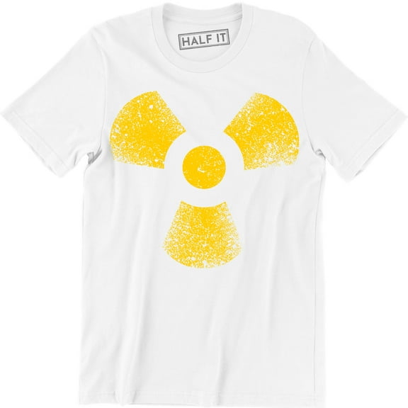 Radioactive Nuclear War Sign Distressed Fashion Mens T-Shirt