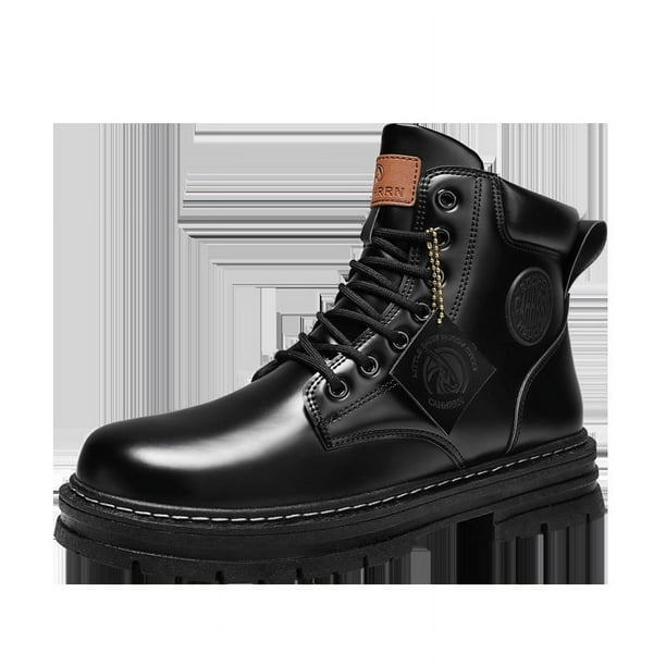 Botas de ruibarbo para exteriores, botas amarillas pequeñas, botas Martin para parejas, zapatos de punta grande, zapatos para hombres