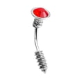 thumbnail image 1 of Screw Belly Button Ring with CZ Jewel, 1 of 1