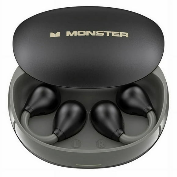 Monster Auriculares de conducción ósea Bluetooth con cancelación de ruido (Negro)