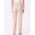 thumbnail image 4 of DARING DIVA Women's Cotton Knit Ribbed Elastic Waist Loungewear M Beige, 4 of 7