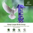 thumbnail image 4 of Kingsyard 6-Ports Metal Tube Sunflower Seed Wild Bird Feeder, Outside Hanging Weather Proof, Purple, 4 of 8