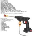 thumbnail image 5 of Bkn Cordless Pressure Washer Portable Pressure Washer Kit Handheld Pressure Washer Gun with Nozzles Rechargeable High-Pressure Car Washer Gun,Multifunction Nozzle Battery-Powered Copper Motor 24v, 5 of 9