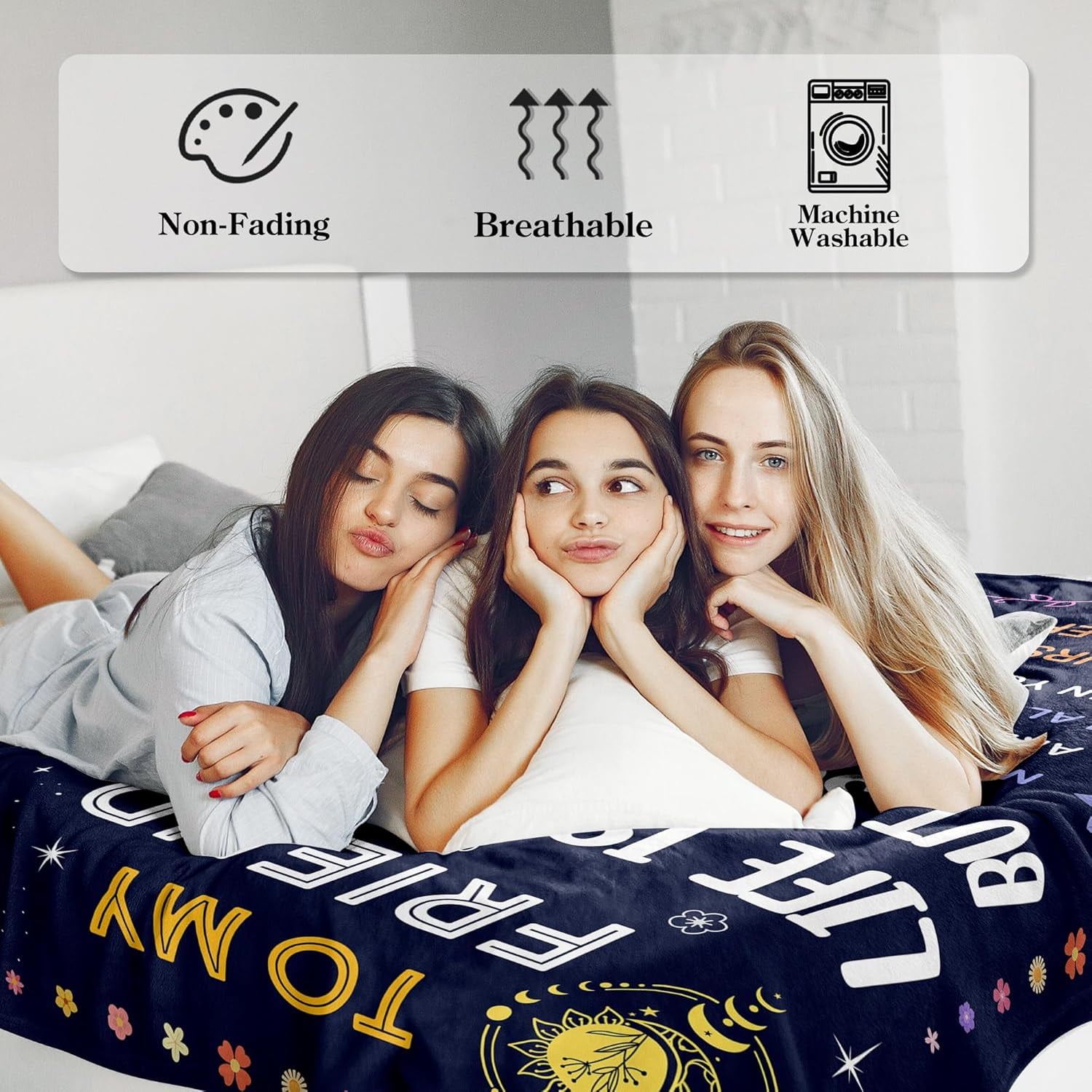 Best Friend Birthday Gifts for Women Friendship Gifts for Women Long Distance Relationship Gifts for Best Friend Bestie BFF Christmas Valentines Birthday Gifts for Best Friend Blanket