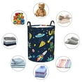 thumbnail image 6 of Haiem Funny Spaceships Leather Dirty Clothes Laundry Basket,Sturdy & Waterproof,Collapsible Round Design For Efficient Space Management,Multi-Purpose Storage Basket, 6 of 8