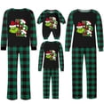 thumbnail image 1 of Conjuntos de pijamas navideños familiares a juego Grinch 2024, pijama de Grinch con parte superior y pantalones de pijama a cuadros, pijama de Grinch para niños y adultos para la familia, 18 Meses, 1 of 4