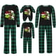 thumbnail image 1 of Conjuntos de pijamas navideños familiares a juego Grinch 2024, pijama de Grinch con parte superior y pantalones de pijama a cuadros, pijama de Grinch para niños y adultos para la familia, Mujer XXXL, 1 of 4