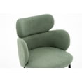 thumbnail image 5 of Coral Velvet Accent Chair with Wing Back & Arm, Modern Upholstered Side Chair with Metal Legs,Thick Cushion Chair for Living Room, Bedroom Games(Green), 5 of 11