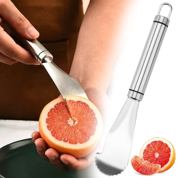 CoreLiving Stainless Steel Orange Peeler Tool, Multi-Functional Citrus and Fruit Peel Skin Remover, Durable Metal Kitchen Peeler for Lemon and Grapefruit, 1 Count