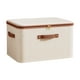 thumbnail image 1 of Bolsa de colchas plegable Juguetes para perros Canasta organizador con contenedor de almacenamiento de mango con tapa para almohadas de ropa, 1 of 9