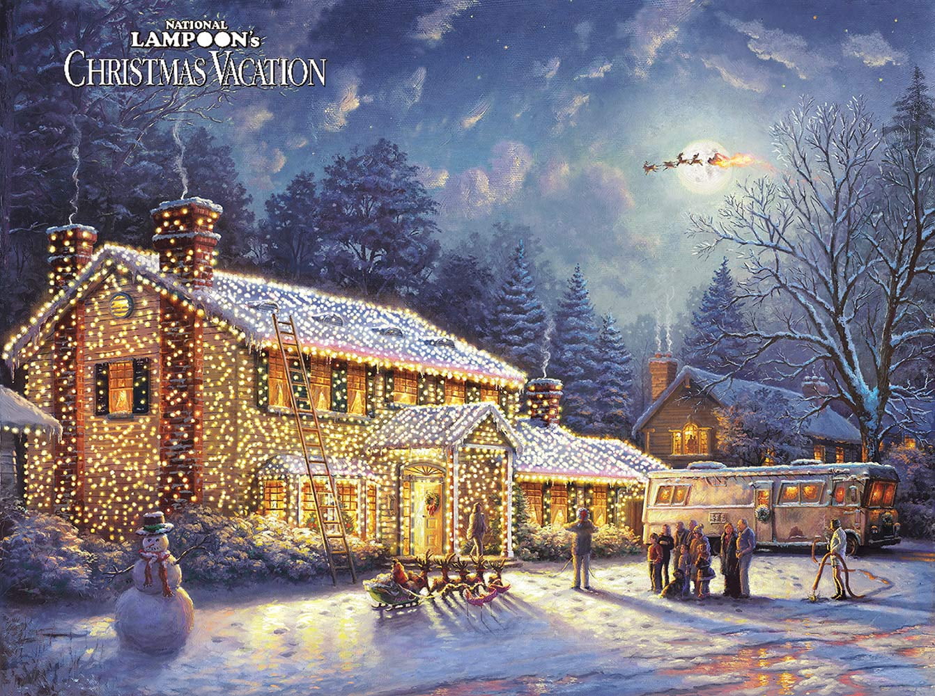 Ceaco Thomas Kinkade National Lampoon Christmas Vacation Jigsaw