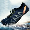 thumbnail image 1 of Zapatos Acuaticos Aquashoes Aqua Shoes Zapatillas de playa con cordones transpirables Diseño de orificio de drenaje para adultos Unisex (37) Azul Likrtyny Tenis De Mujer Tenis De Hombre, 1 of 9