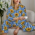 thumbnail image 6 of Sikiie Sunflowers Women's Long-Sleeve Shirt and Full-Length Bottom Pajama Set (s-xxl)-X-Large, 6 of 7