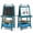 Blue, variant on Costway 3 in 1 Double-Sided Wooden Kid's Art Easel Whiteboard Blue